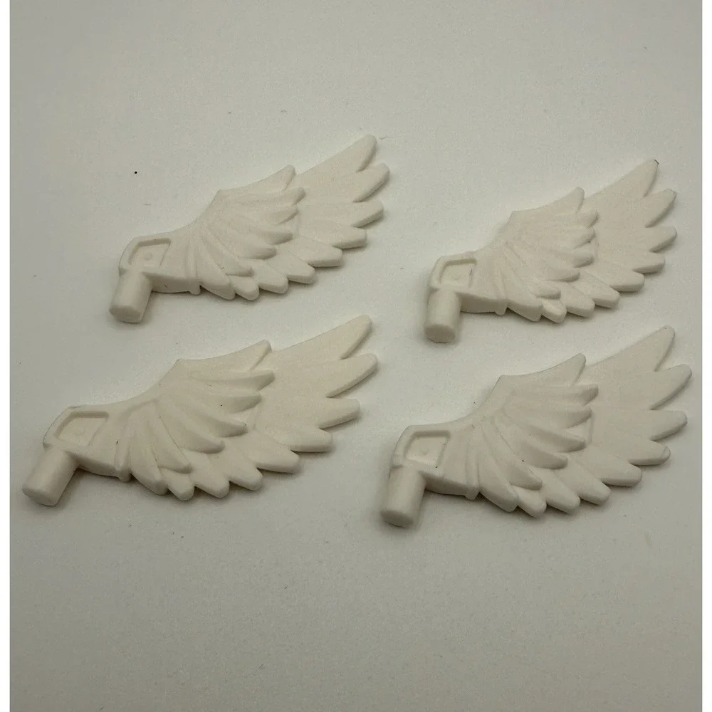 4 LEGO White Feathered Minifig Wing (11100)‎ - 4 Pieces